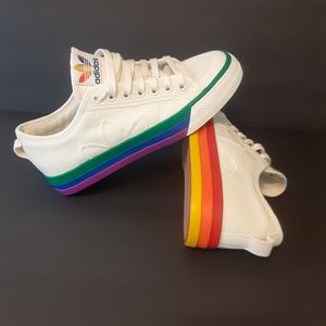 adidas gazelle silver green womens Rainbow Pride Sneakers Men